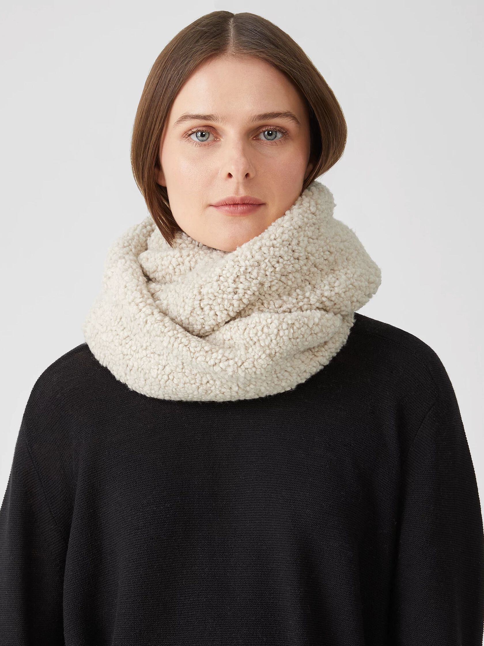 Knit Fur Infinity Scarf