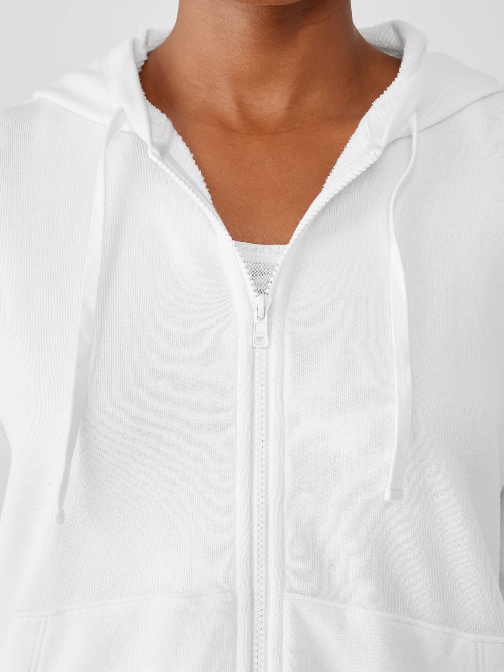 Lightweight Organic Cotton Terry Hooded Top
