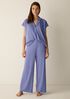Organic Cotton Interlock Wide-Leg Sleep Pant