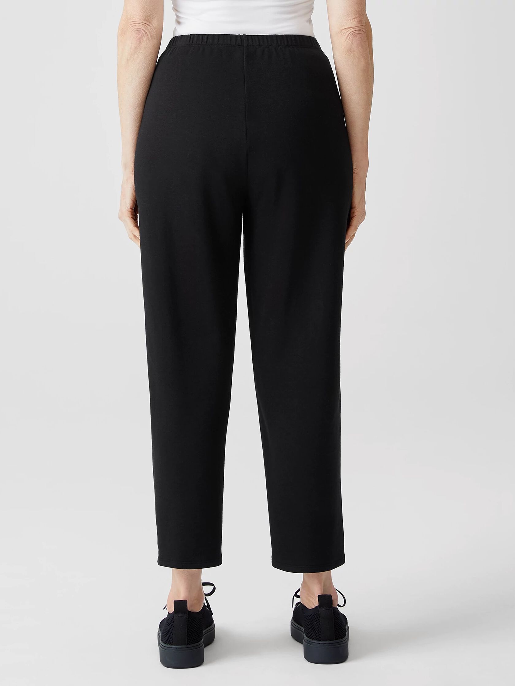 Cozy Brushed Terry Tapered Ankle Pant
