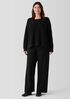 Washable Stretch Crepe Wide-Leg Pant