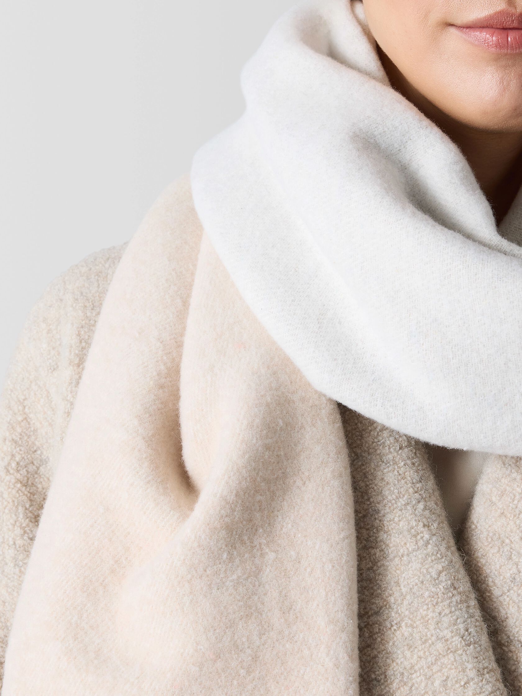 Brushed Recycled Cotton Cashmere Scarf