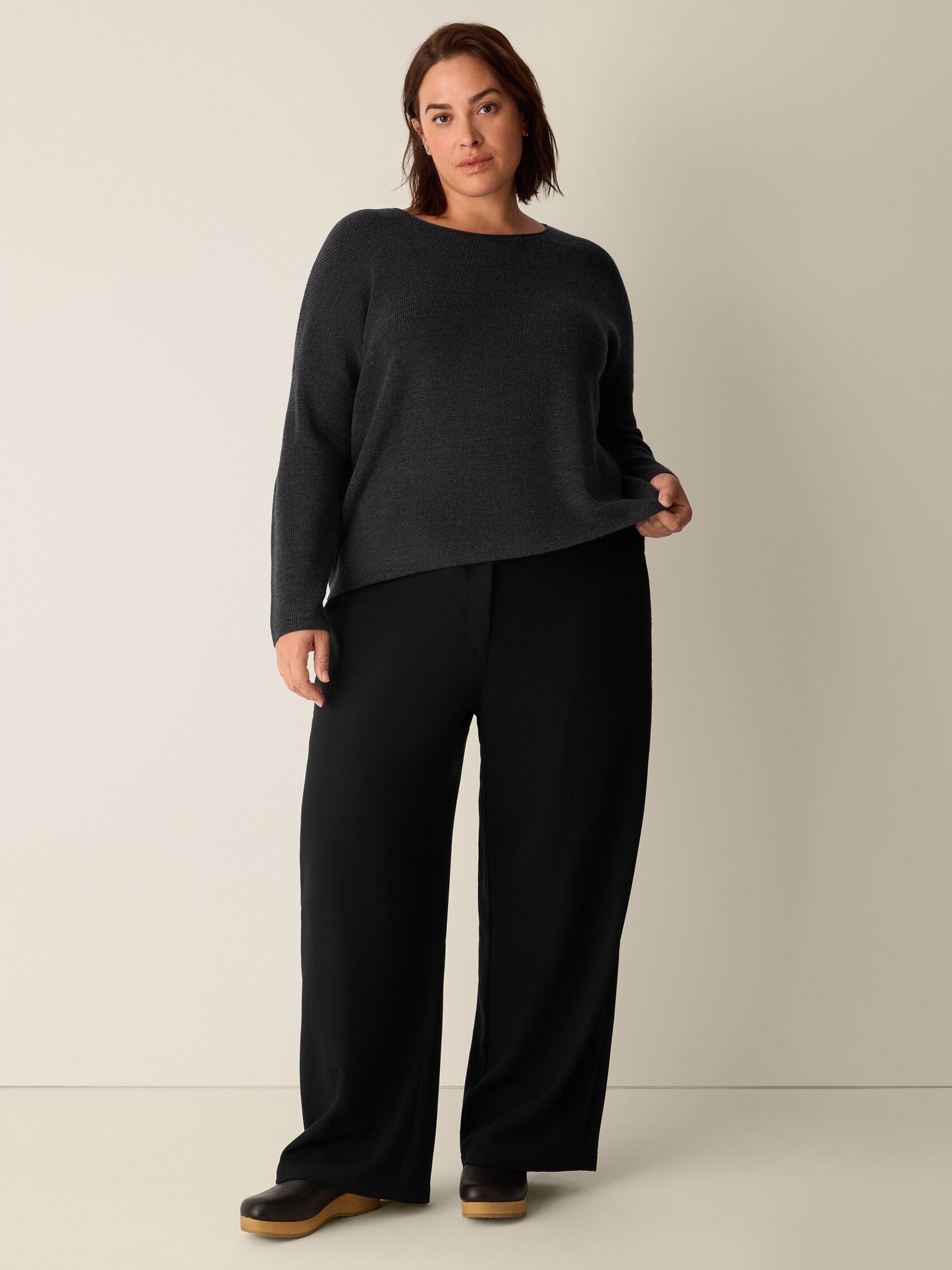 Merino Crew Neck Top in Regenerative Wool
