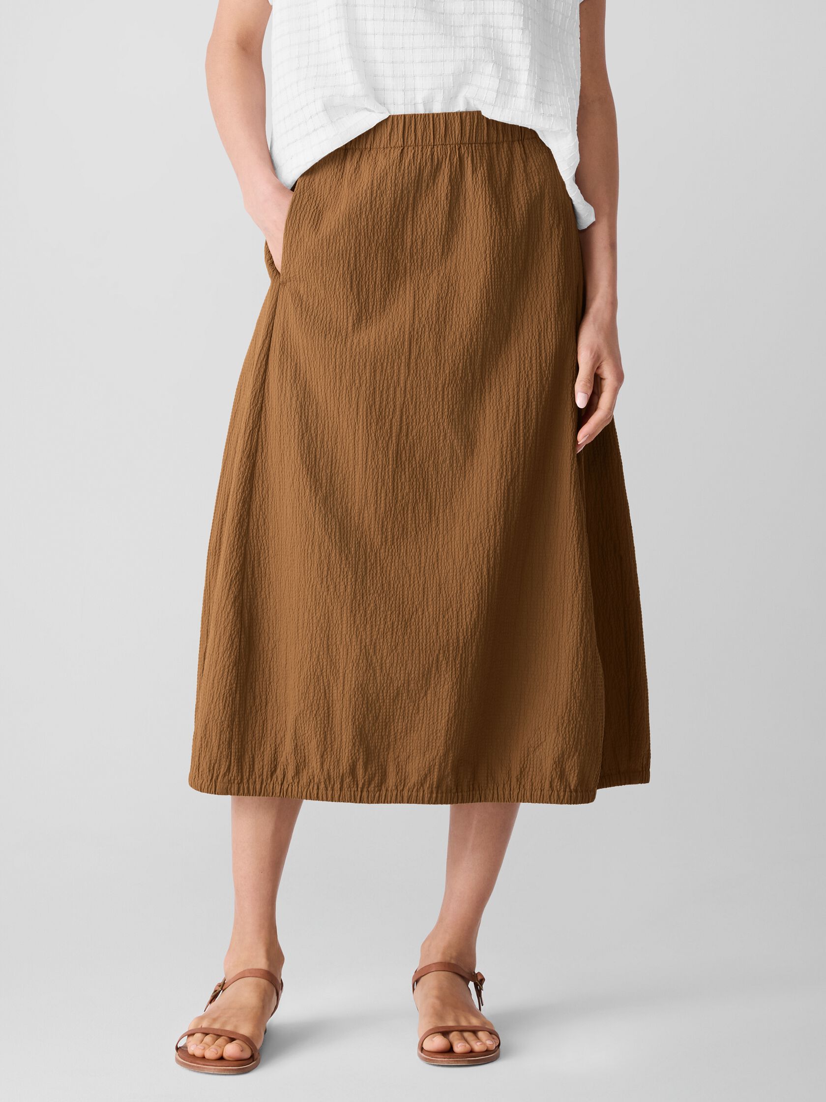 Organic Cotton Pucker Lantern Skirt