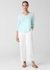 Organic Cotton Slubby Jersey V-Neck Top