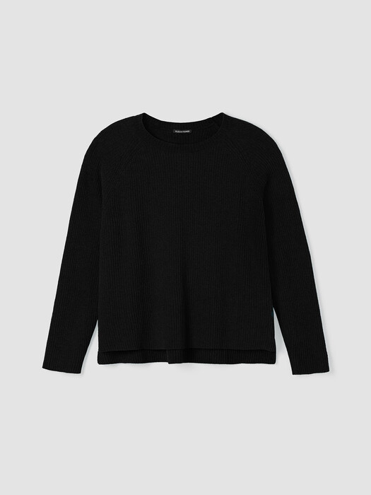 Organic Cotton Chenille Crew Neck Top