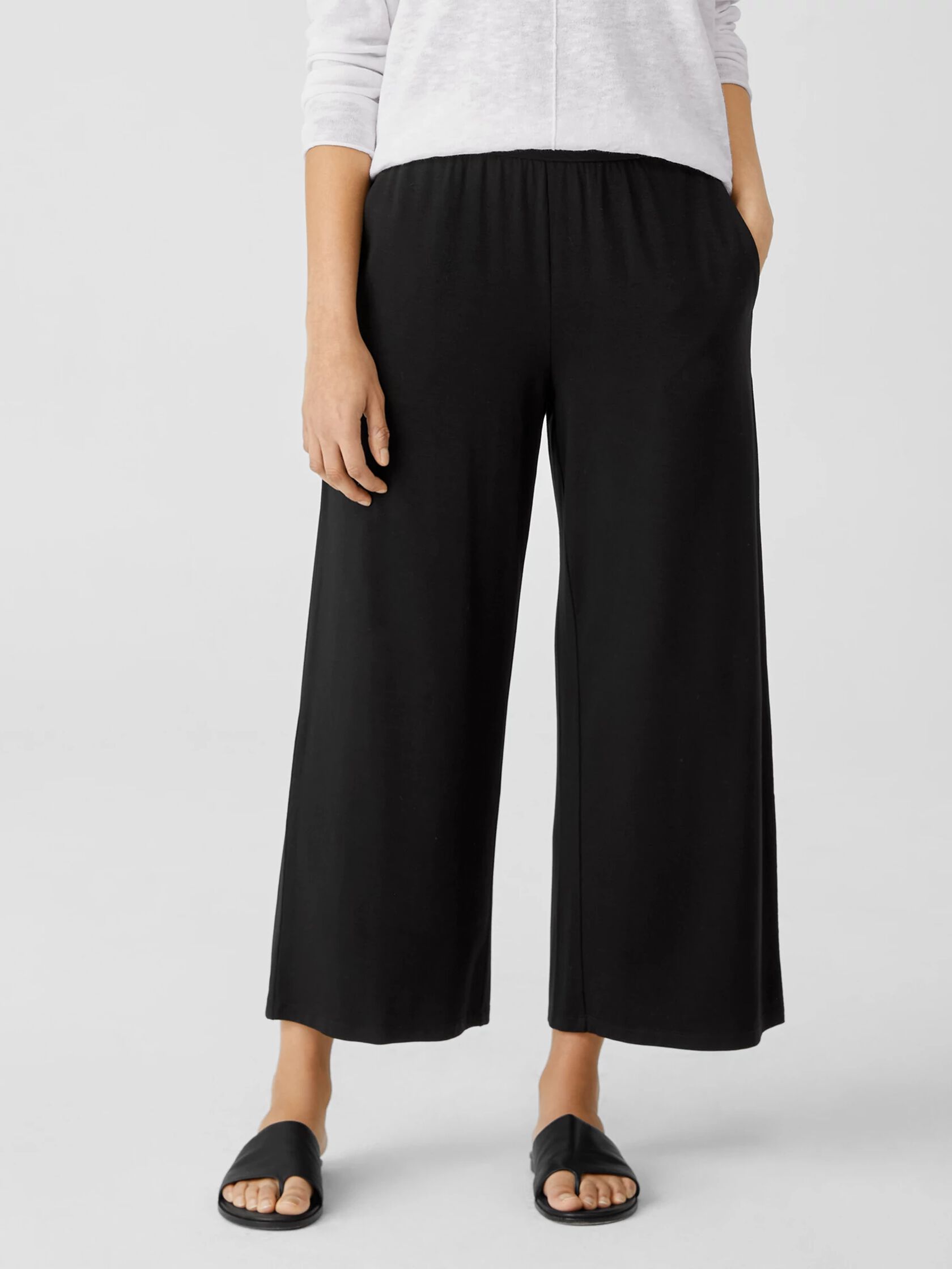 Fine Jersey Wide-Leg Pant | EILEEN FISHER