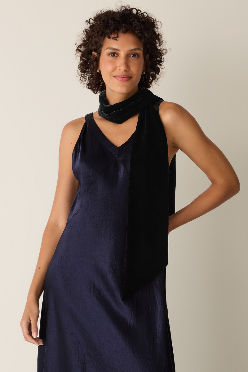 Velvet Double Tie Scarf Velvet Double Tie Scarf