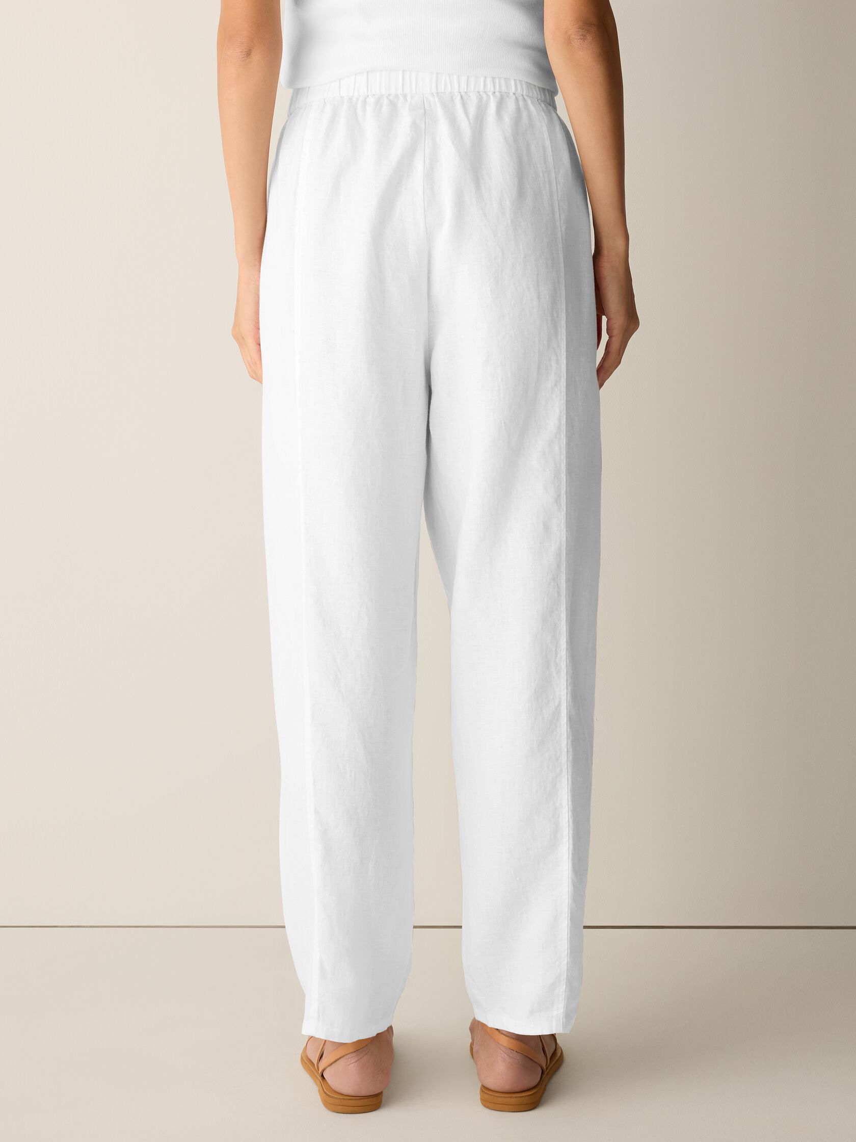 Organic Linen Pleated Lantern Pant