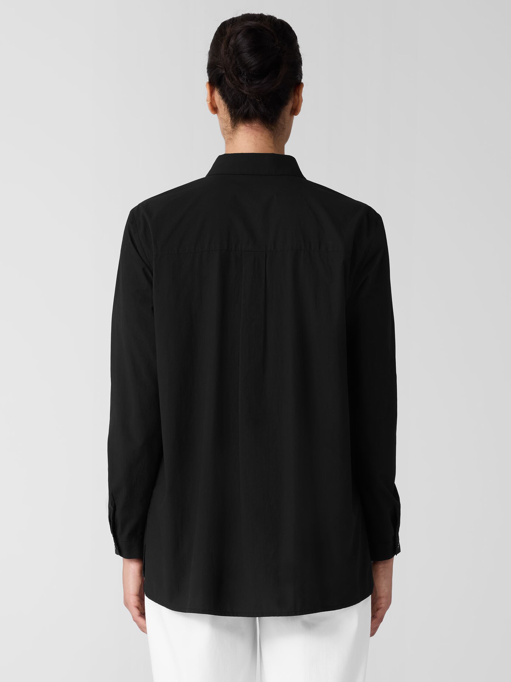 Washed Organic Cotton Poplin Classic Collar Shirt