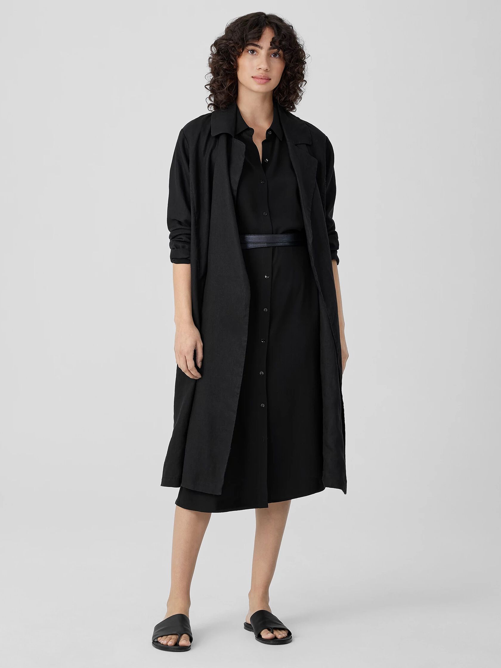 Organic Linen Trench Coat