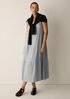 Striped Organic Cotton Gauze Tiered Dress