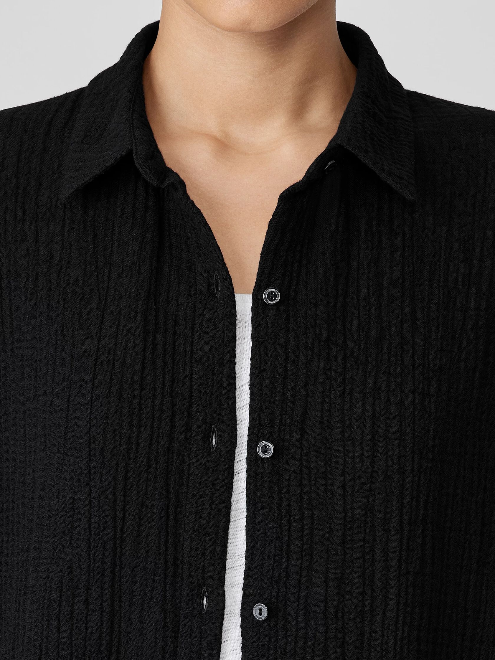 Organic Cotton Lofty Gauze Classic Collar Shirt