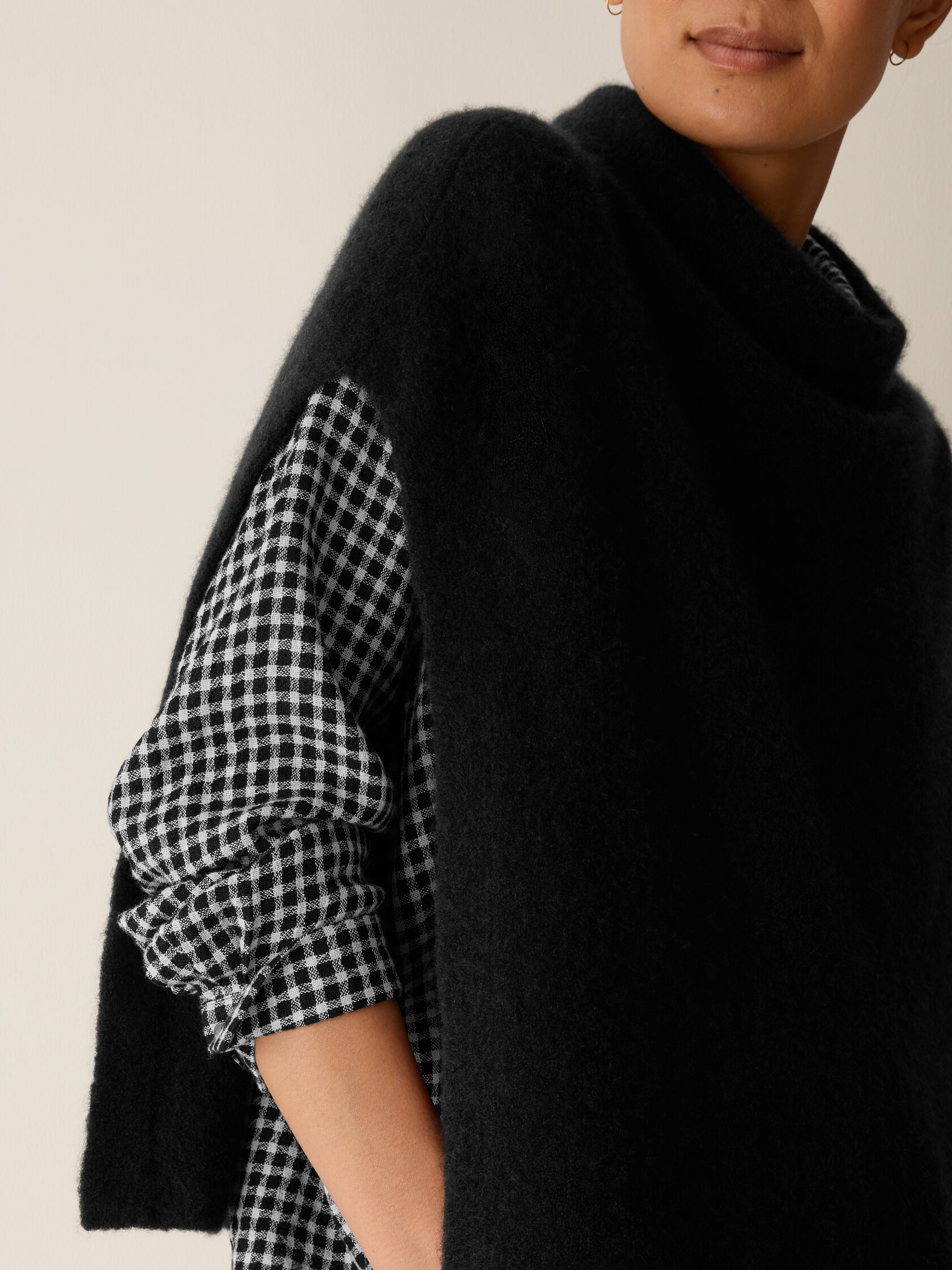 Cashmere Silk Bliss Funnel Neck Poncho