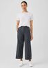 Cotton Hemp Stretch Wide-Leg Pant