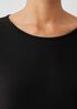 Stretch Jersey Knit Jewel Neck Dress