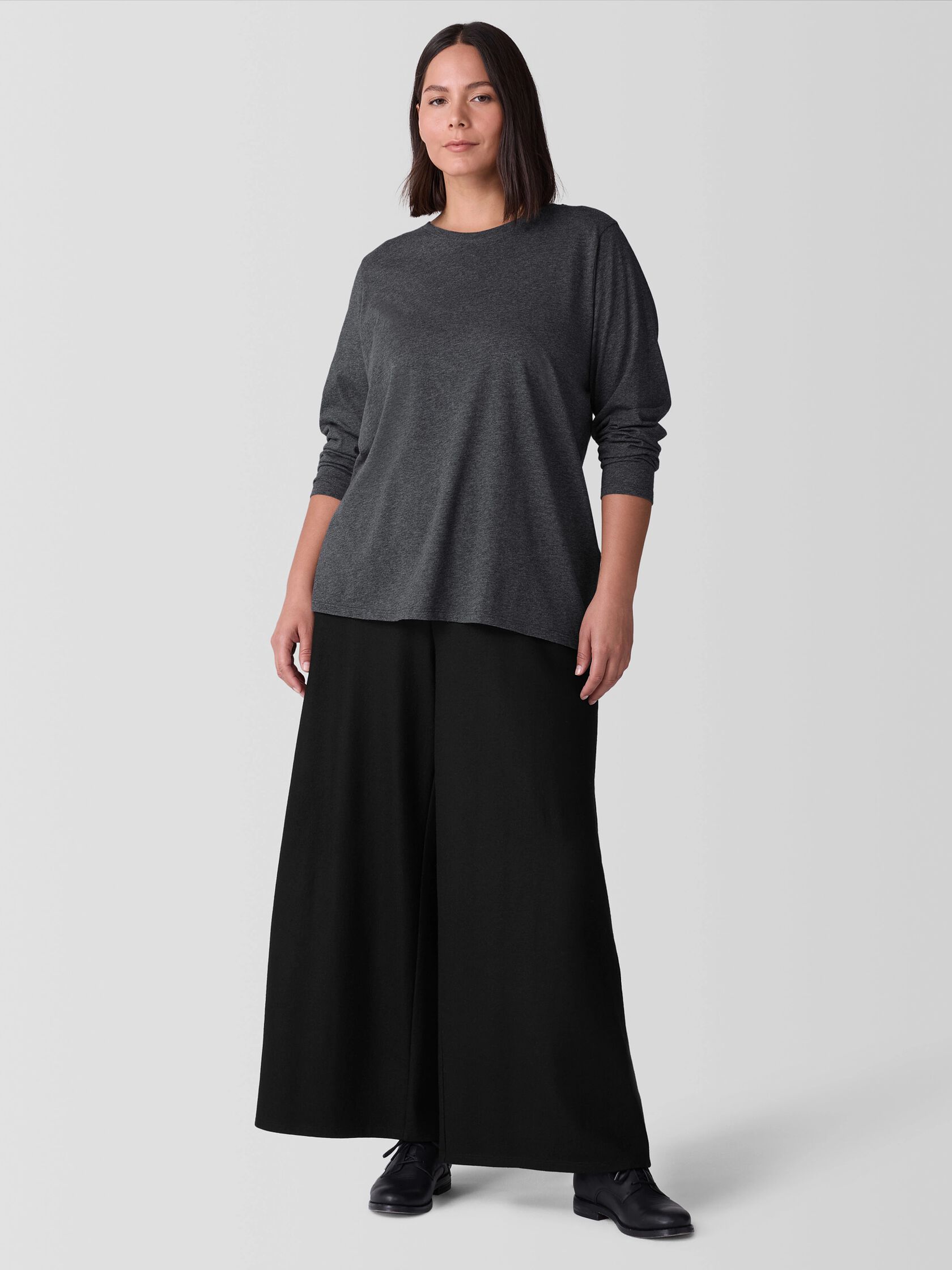 Mélange Fine Organic Cotton Jersey Long-Sleeve Tee