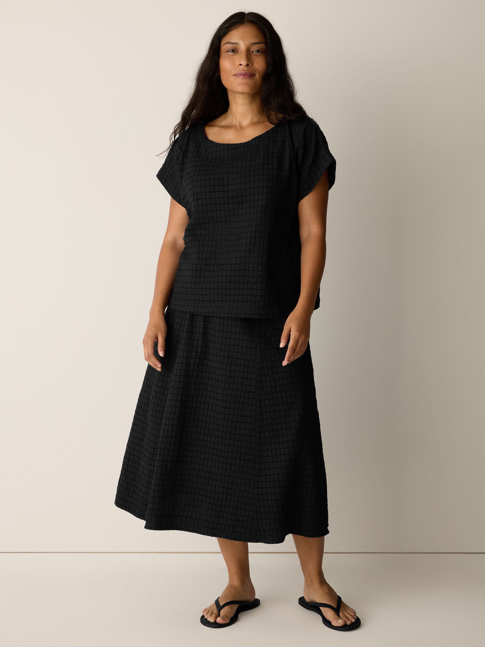 Organic Cotton Voile Box Skirt