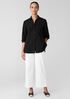 Washed Organic Cotton Poplin Classic Collar Shirt