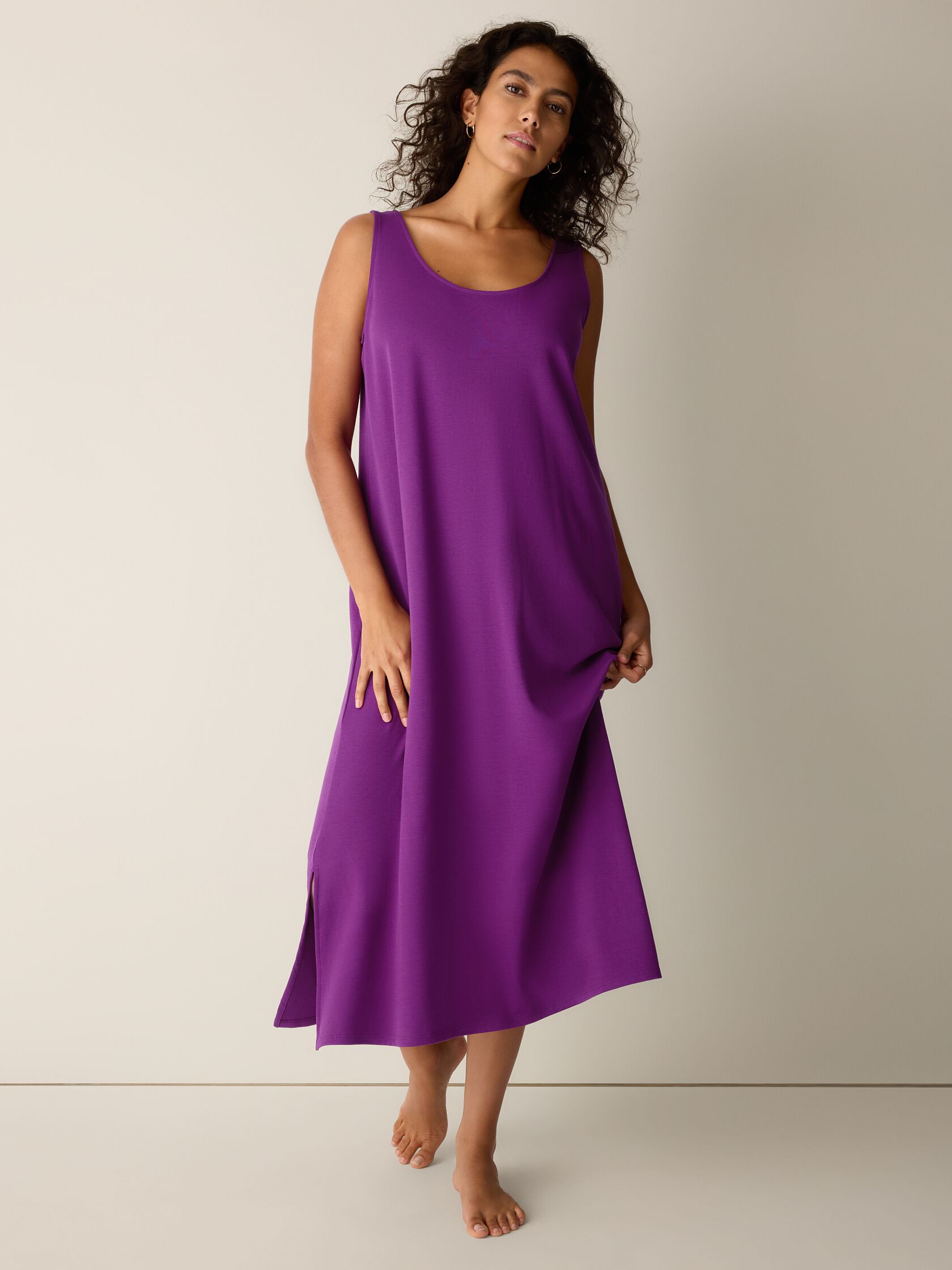 Organic Cotton Interlock Tank Sleep Dress