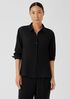 Accordion Silk Jacquard Classic Collar Shirt