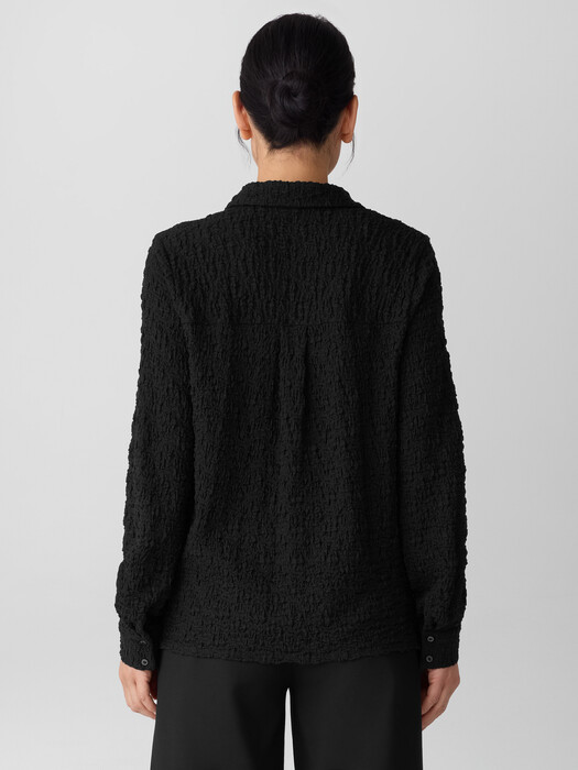 Bubble Jacquard Classic Collar Shirt