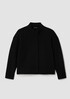 Lightweight Boiled Wool Stand Collar Jacket in Regenerative Wool