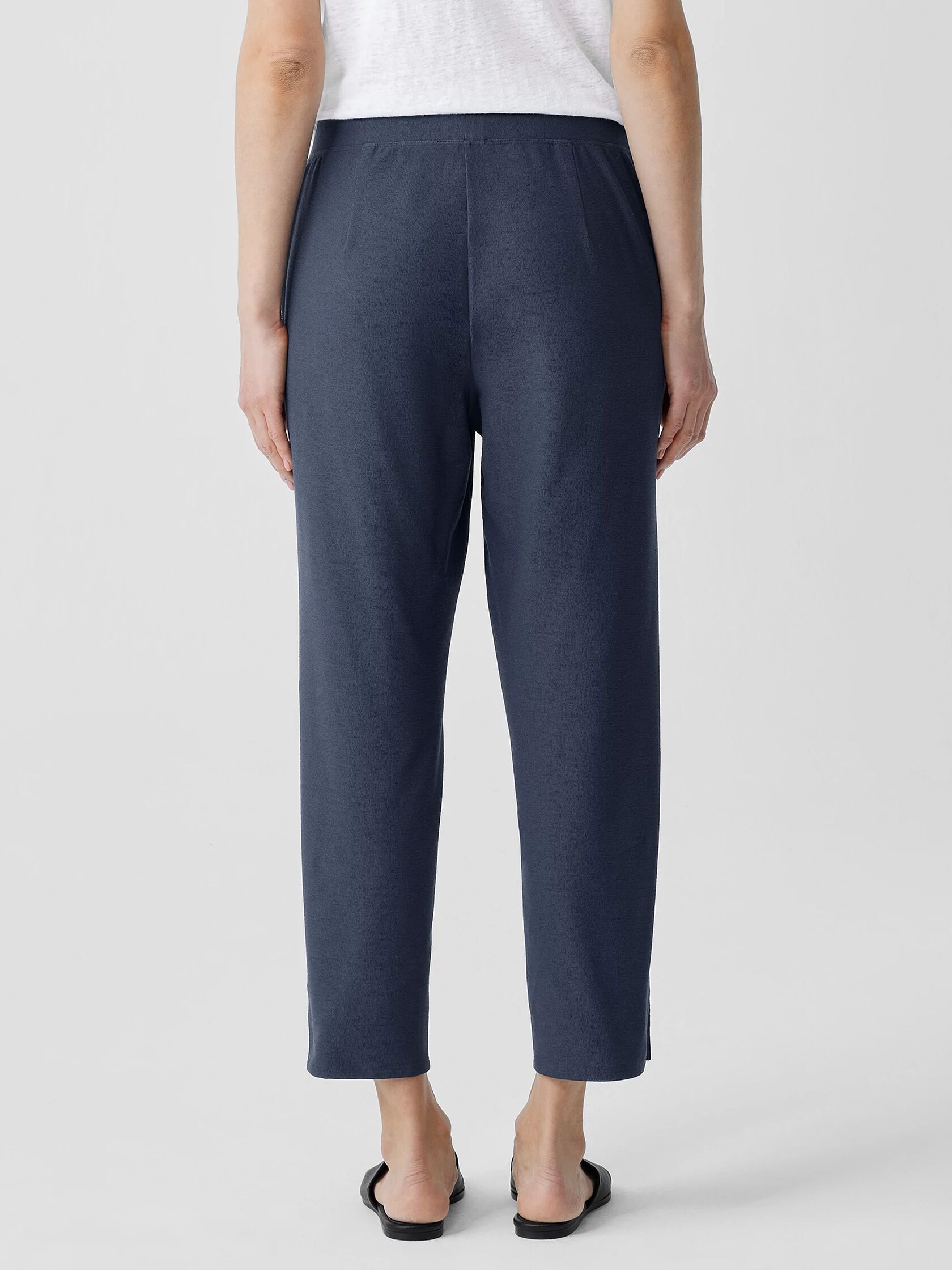 Washable Stretch Crepe Pant with Slits