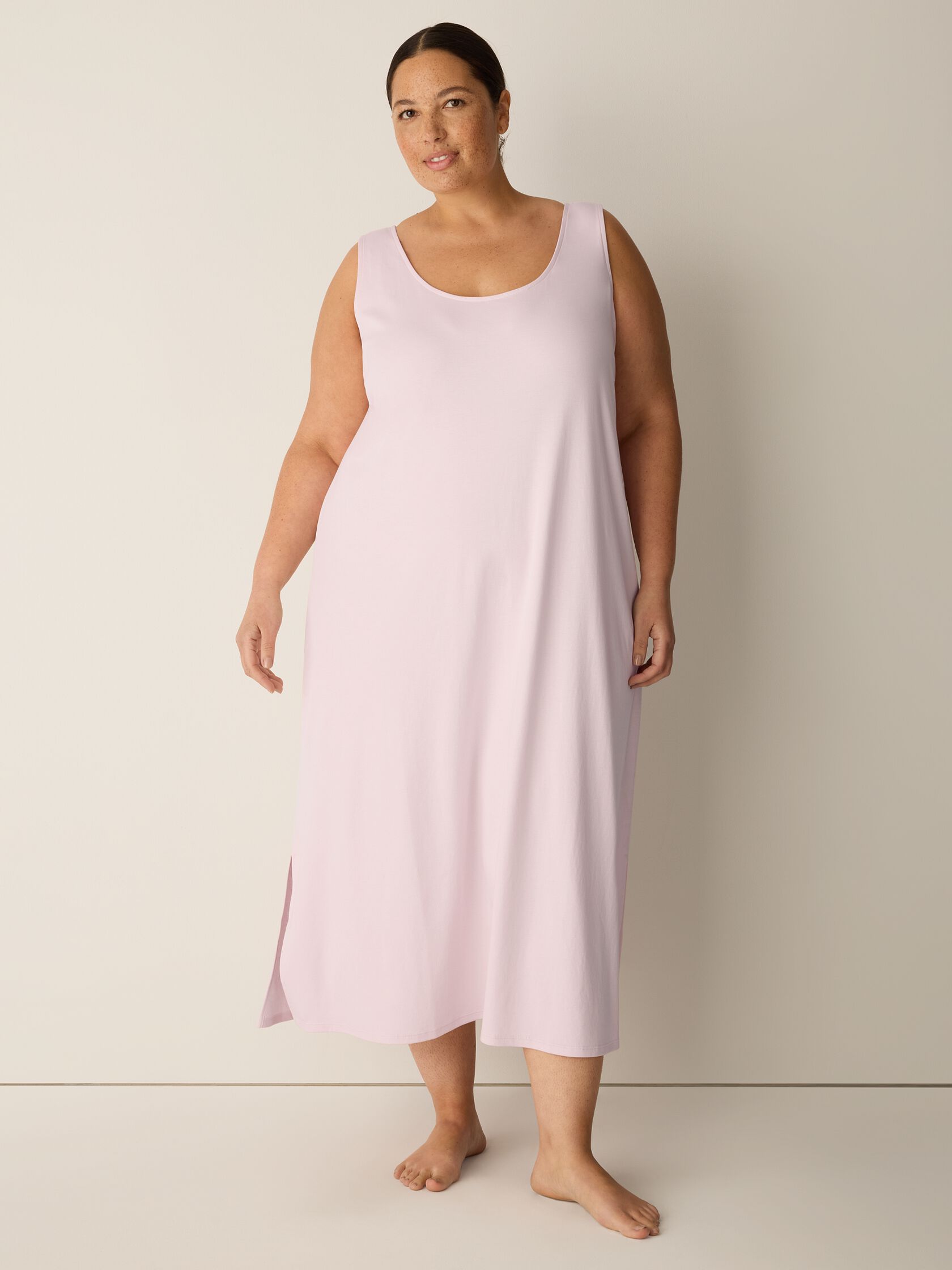 Organic Cotton Interlock Tank Sleep Dress