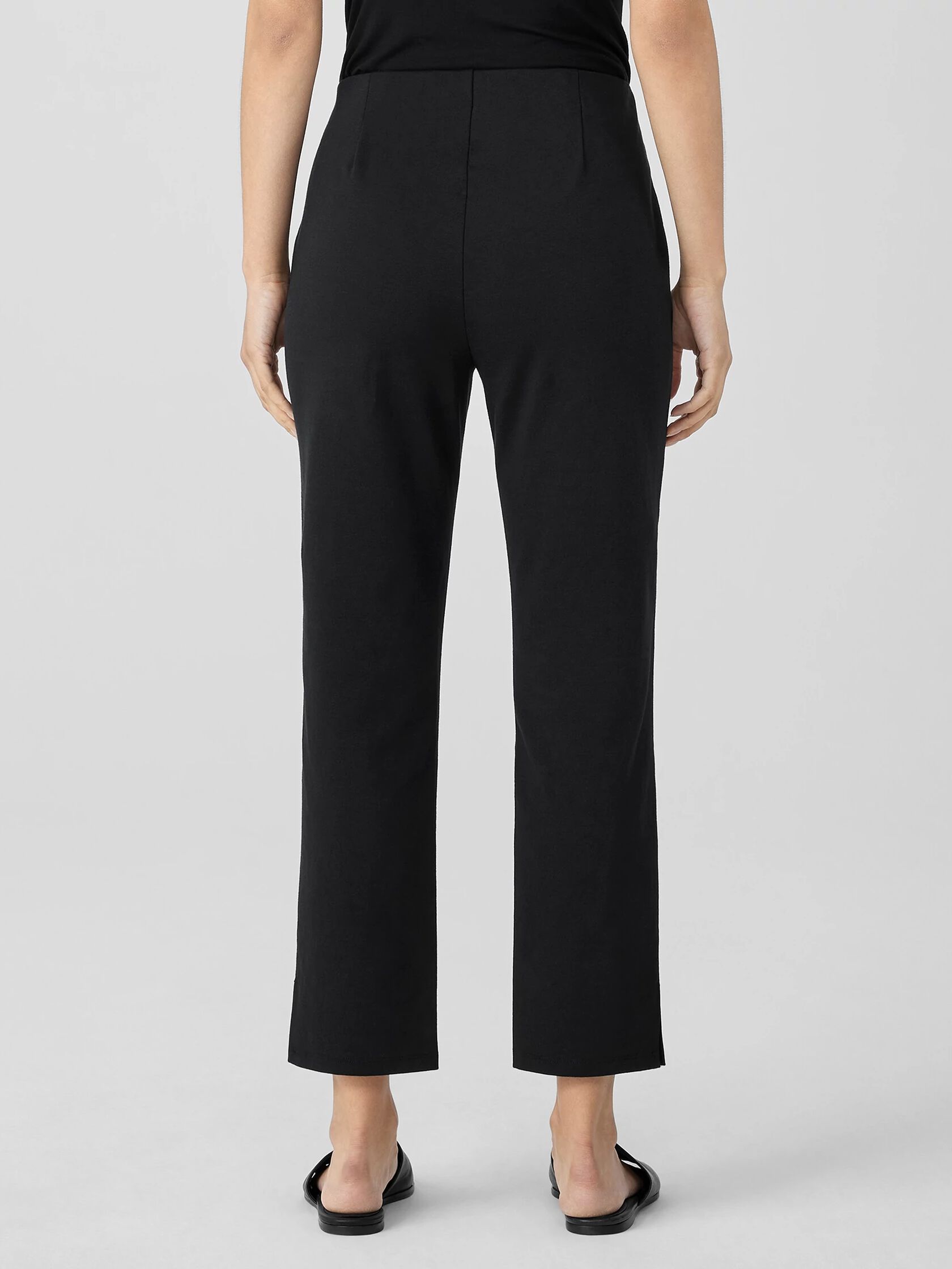 Cotton Blend Ponte Pant with Slits