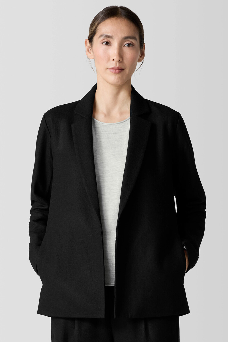 Felted Wool Jersey Blazer in Regenerative Wool Felted Wool Jersey Blazer in Regenerative Wool