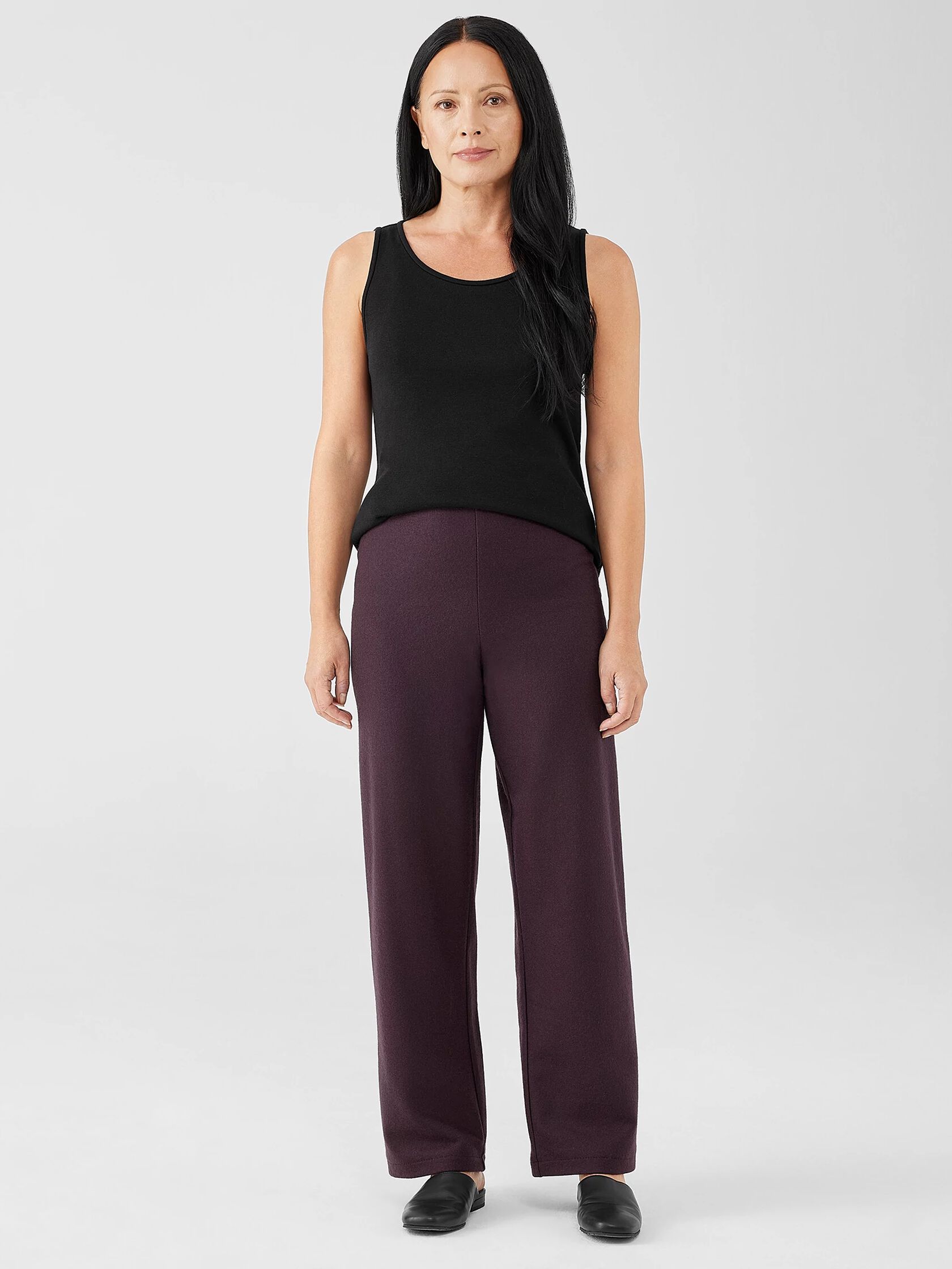 Boiled Wool Jersey Straight Pant