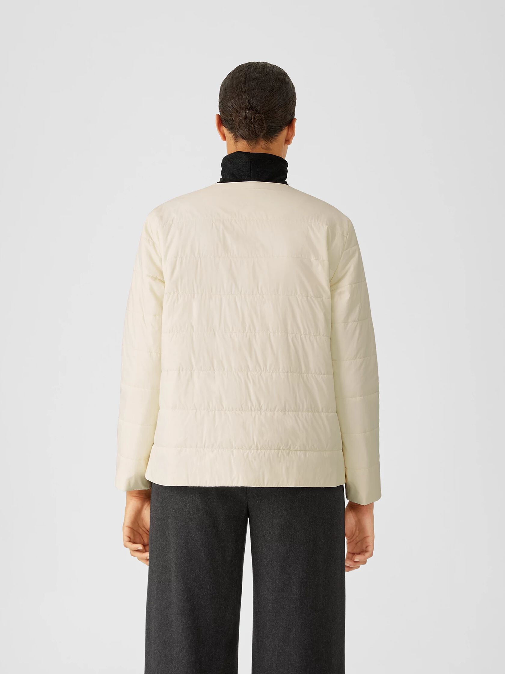 Eggshell Recycled Nylon Quilted Jacket