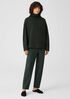 Washable Flex Ponte Funnel Neck Box-Top