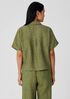 Washed Organic Linen Delave Short-Sleeve Shirt