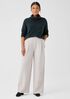 Boiled Wool Jersey Pleated Wide-Leg Pant