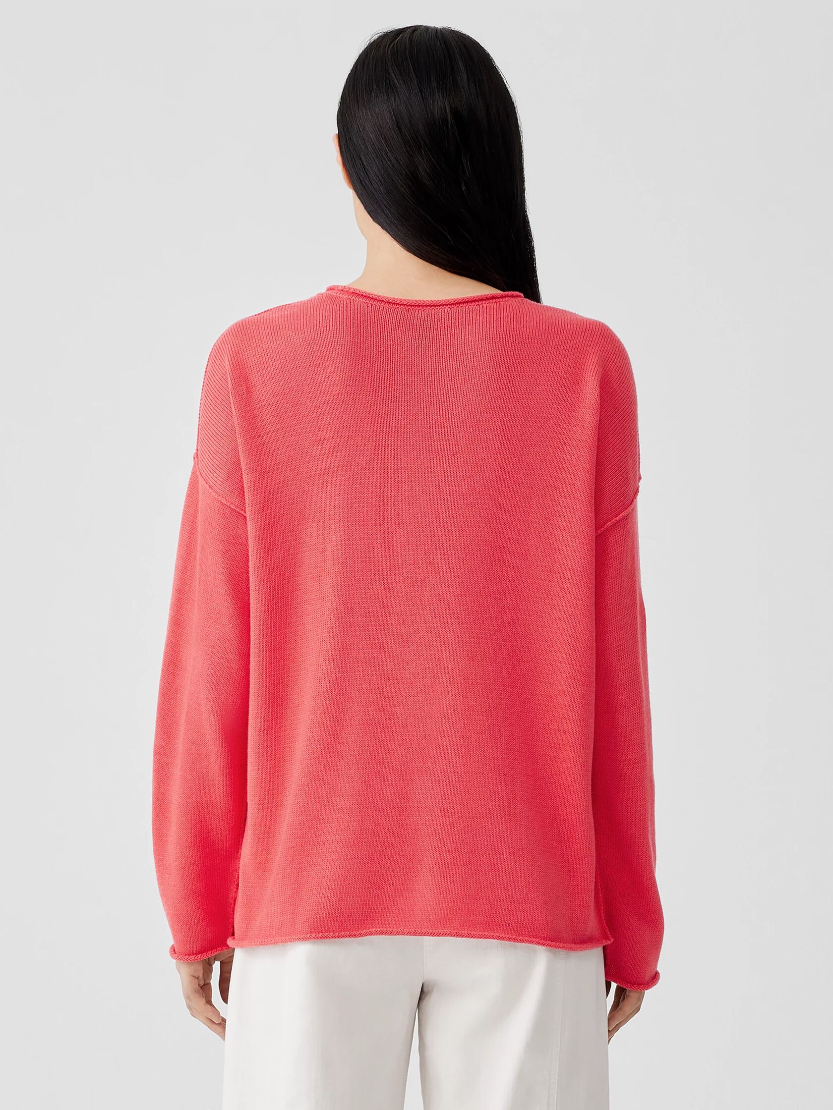 Peruvian Cotton Blend Crew Neck Top