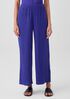 Woven Plissé Wide-Leg Pant