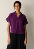 Organic Cotton Voile Box Notch Collar Shirt
