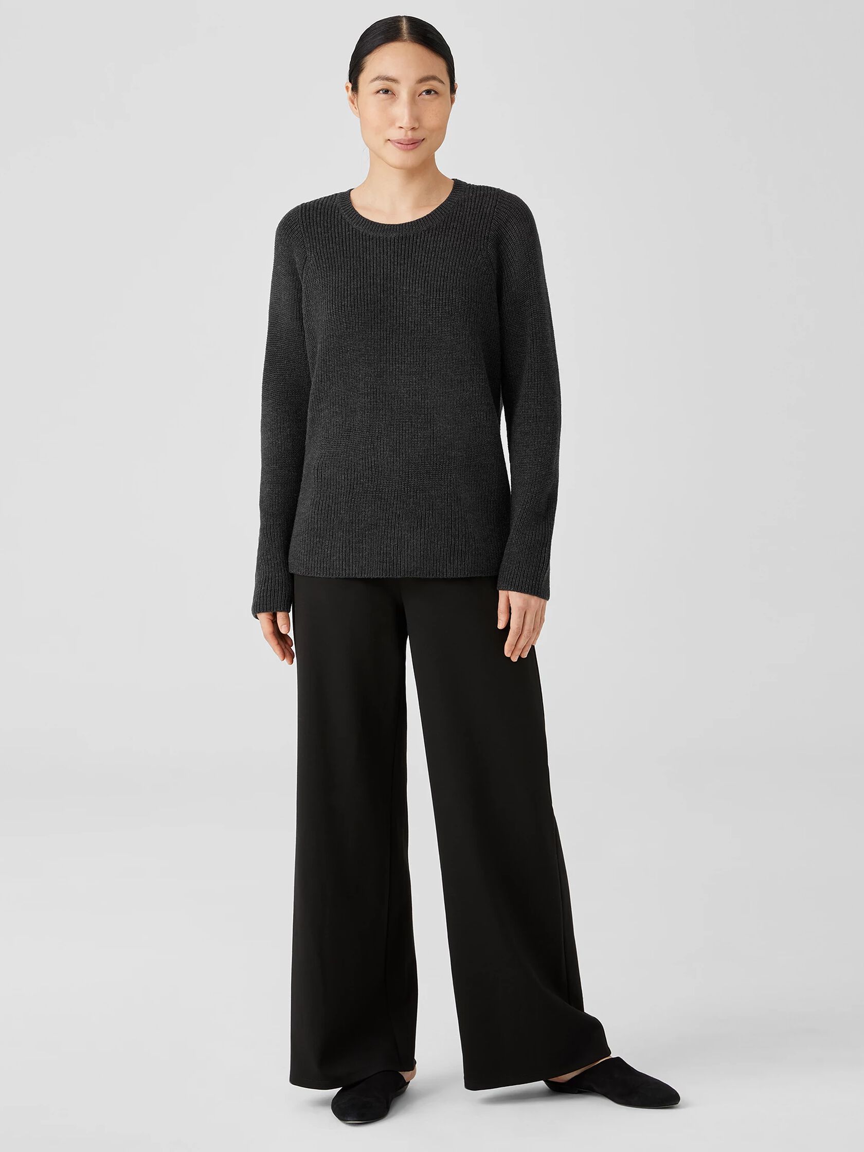 Merino Crew Neck Top in Responsible Wool