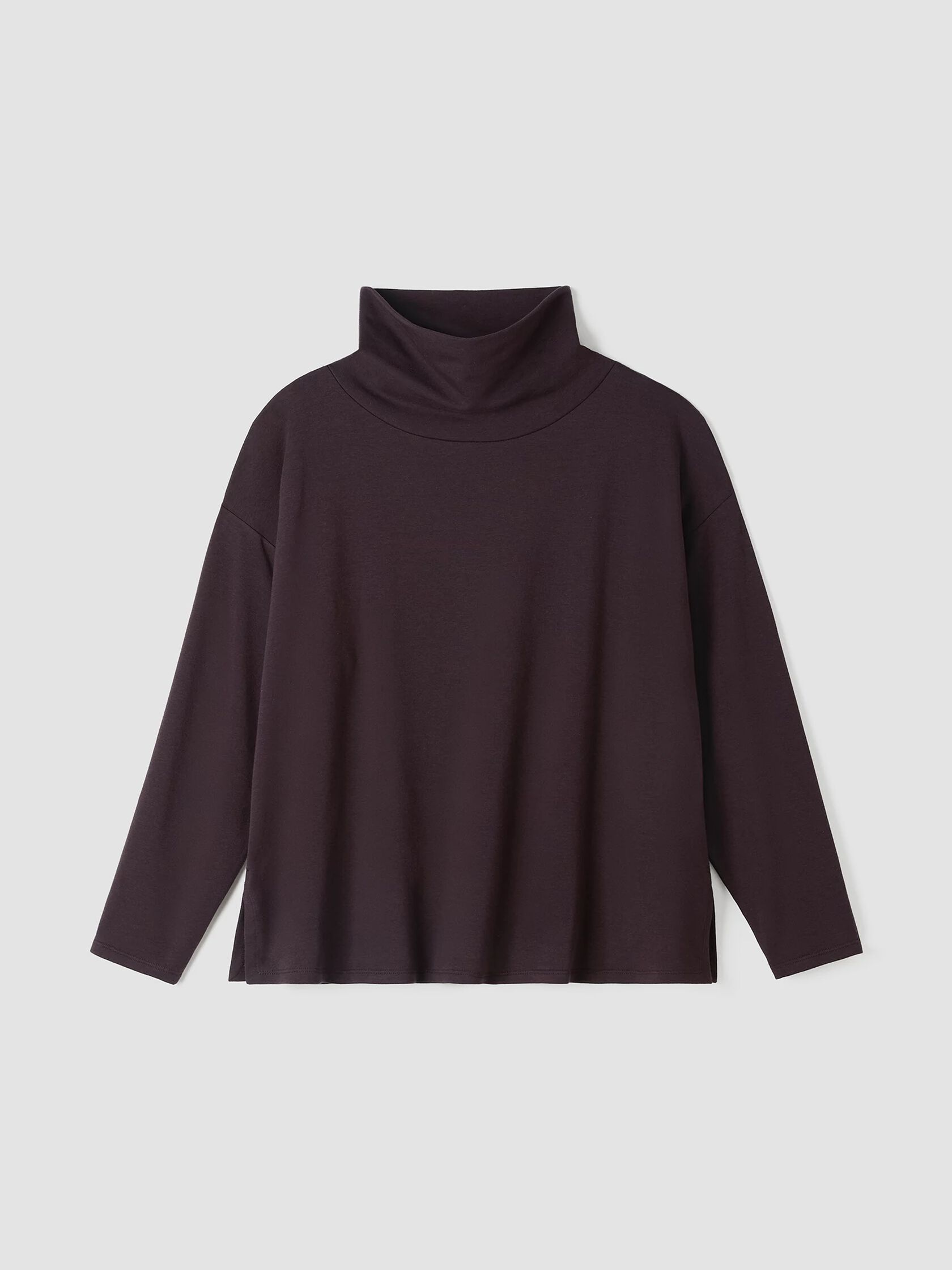 Cozy Brushed Terry Hug Funnel Neck Top