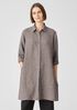 Washed Organic Linen Delave Long Shirt