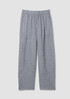 Puckered Organic Linen Stripe Lantern Pant