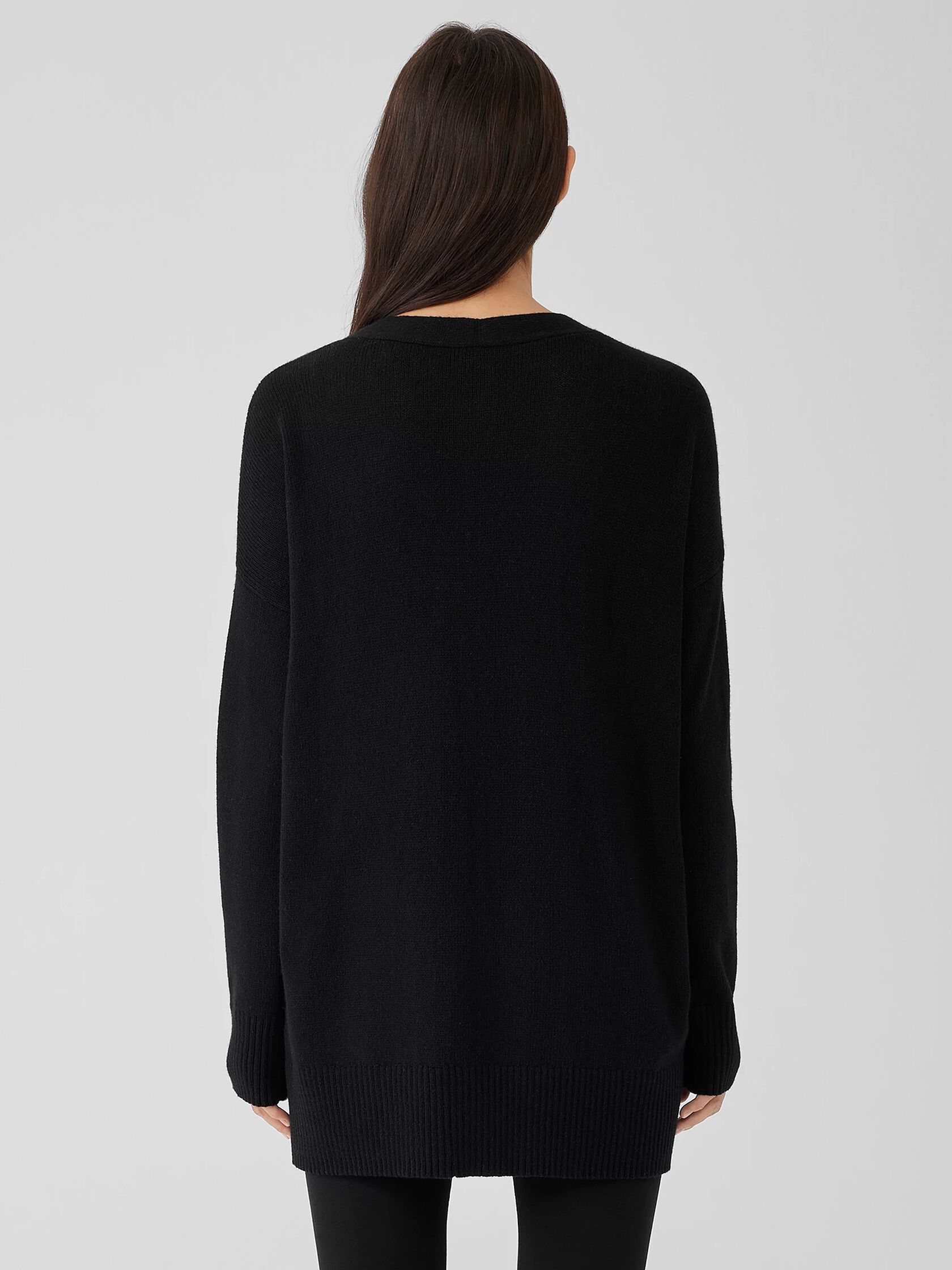 Cardigan FISHER V-Neck Cotton Cashmere Recycled EILEEN and |