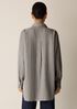 Wool Cotton Check Classic Collar Long Shirt