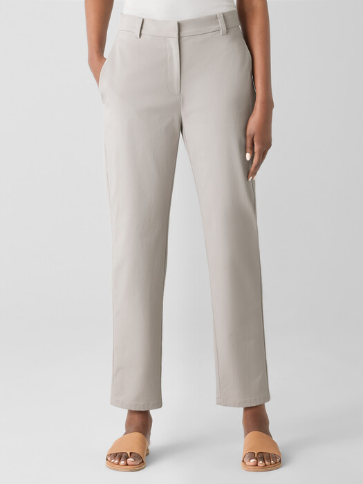 Stretch Cotton Twill Tapered Trouser Pant