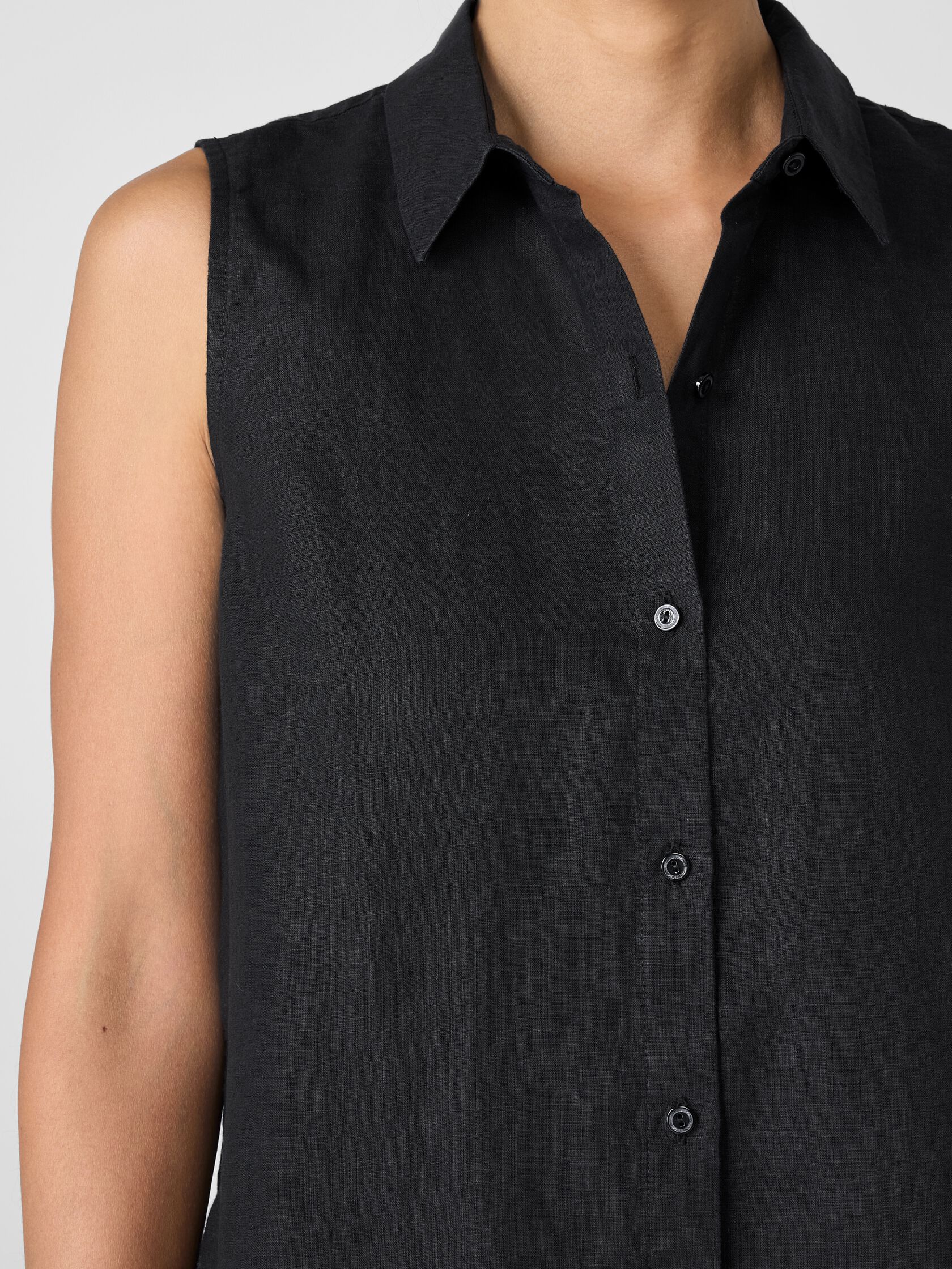 Organic Handkerchief Linen Sleeveless Shirt