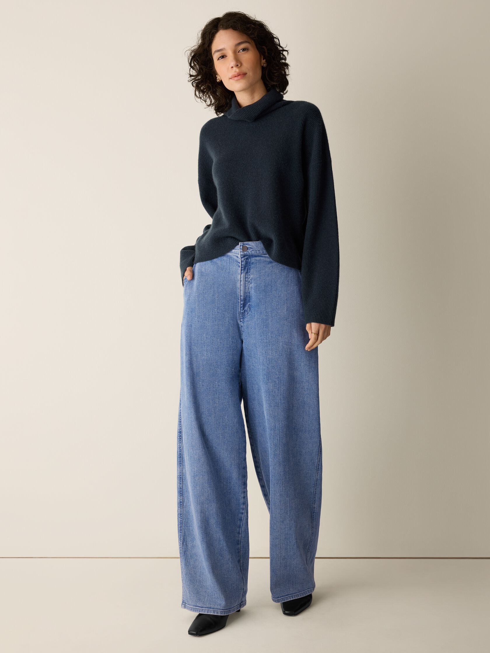 Italian Cashmere Turtleneck Top