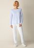 Striped Organic Linen Jersey Long-Sleeve Tee