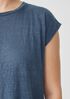 Organic Linen Jersey Shirred-Back Top